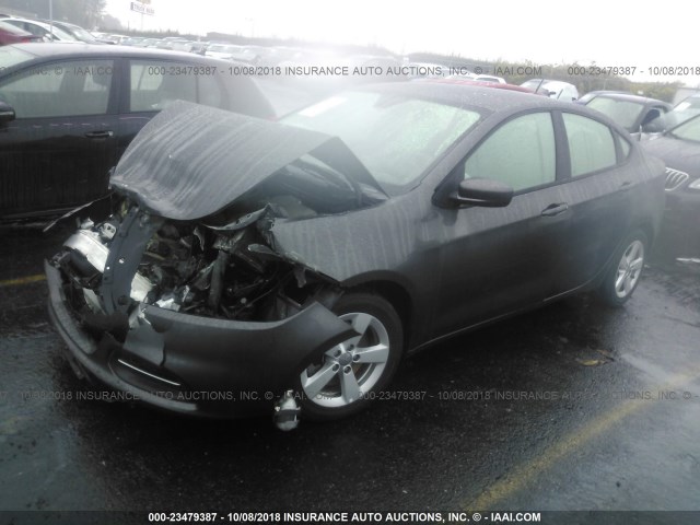 1C3CDFBB1GD570650 - 2016 DODGE DART SXT GRAY photo 2