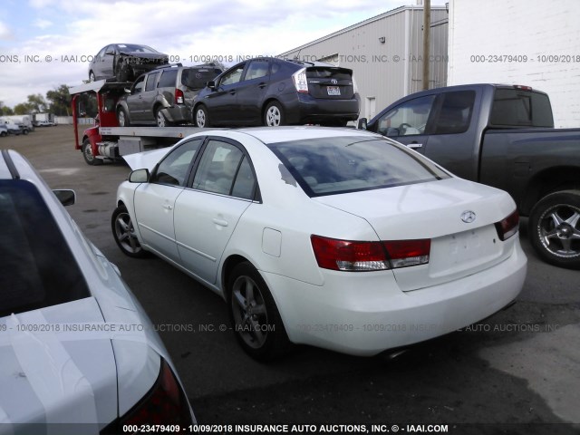 5NPEU46F17H178123 - 2007 HYUNDAI SONATA SE/LIMITED WHITE photo 3