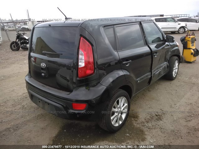 KNDJT2A65D7482391 - 2013 KIA SOUL +/!/SPORT BLACK photo 4