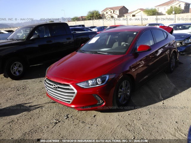 5NPD84LF9HH108519 - 2017 HYUNDAI ELANTRA SE/VALUE/LIMITED RED photo 2