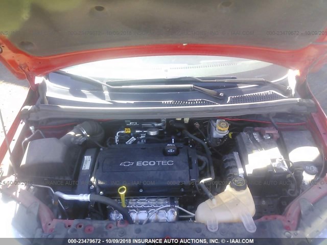 1G1JB5SH8H4149610 - 2017 CHEVROLET SONIC LS RED photo 10