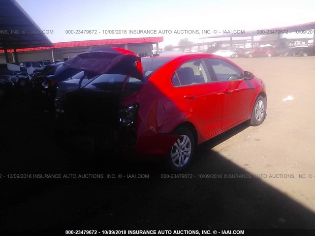 1G1JB5SH8H4149610 - 2017 CHEVROLET SONIC LS RED photo 4