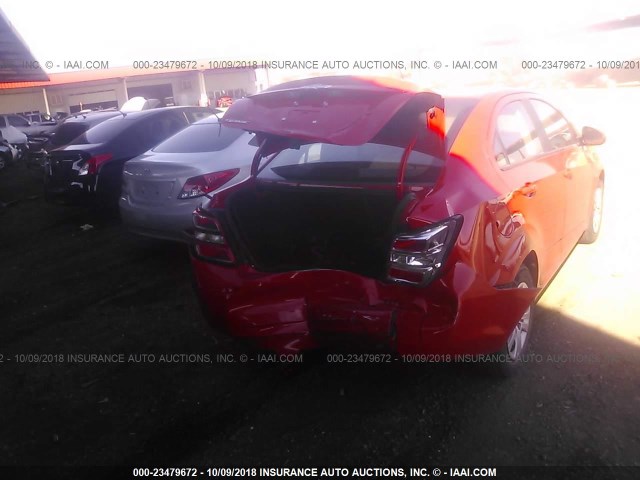 1G1JB5SH8H4149610 - 2017 CHEVROLET SONIC LS RED photo 6