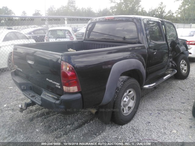 3TMJU62N76M018618 - 2006 TOYOTA TACOMA DOUBLE CAB PRERUNNER BLACK photo 4