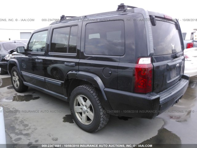 1J8HH48N36C349446 - 2006 JEEP COMMANDER BLACK photo 3