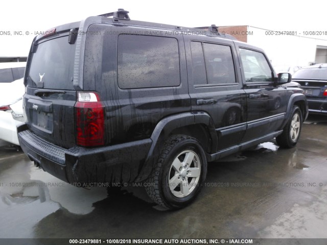 1J8HH48N36C349446 - 2006 JEEP COMMANDER BLACK photo 4