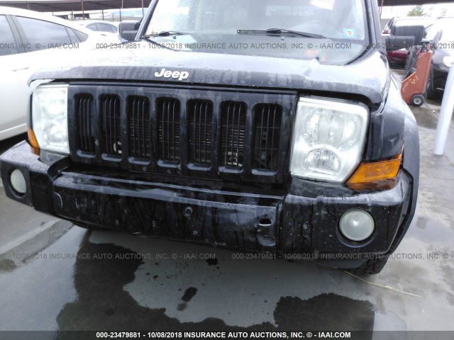 1J8HH48N36C349446 - 2006 JEEP COMMANDER BLACK photo 6