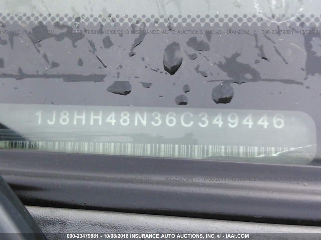 1J8HH48N36C349446 - 2006 JEEP COMMANDER BLACK photo 9