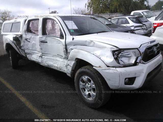 3TMMU4FN1CM045675 - 2012 TOYOTA TACOMA DOUBLE CAB LONG BED WHITE photo 1