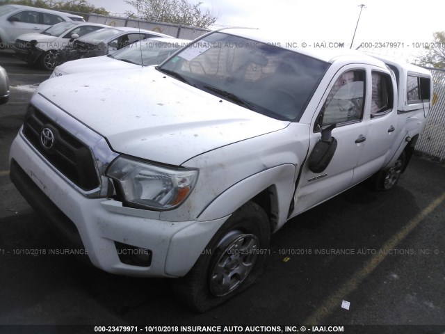 3TMMU4FN1CM045675 - 2012 TOYOTA TACOMA DOUBLE CAB LONG BED WHITE photo 2