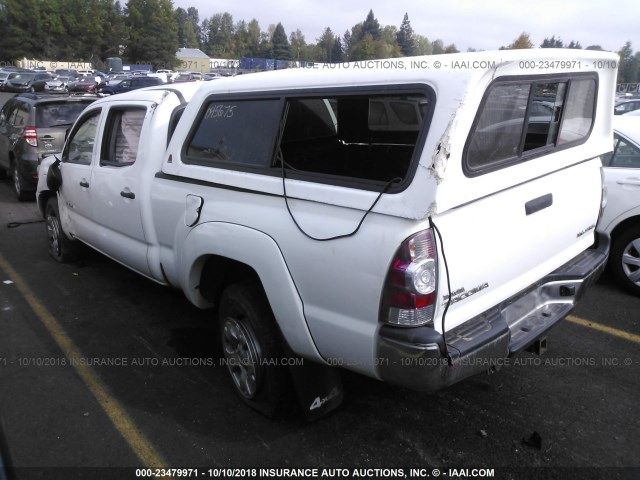 3TMMU4FN1CM045675 - 2012 TOYOTA TACOMA DOUBLE CAB LONG BED WHITE photo 3