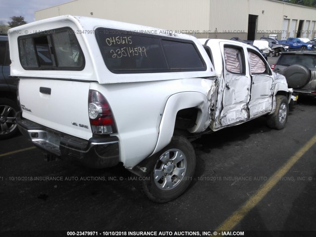 3TMMU4FN1CM045675 - 2012 TOYOTA TACOMA DOUBLE CAB LONG BED WHITE photo 4