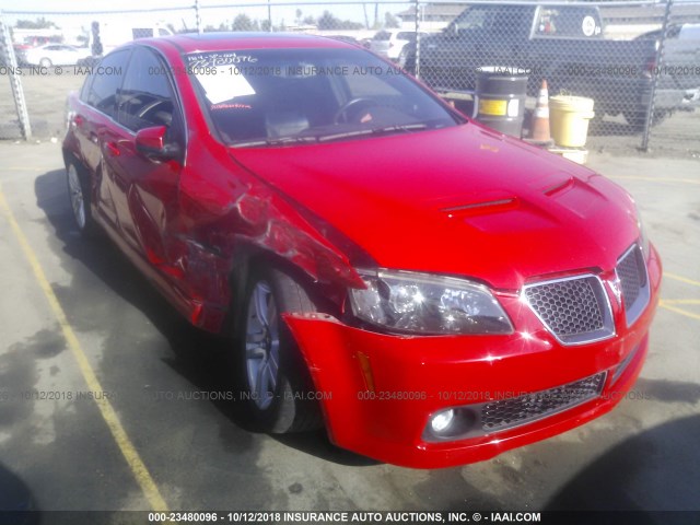 6G2ER57719L210296 - 2009 PONTIAC G8 RED photo 1