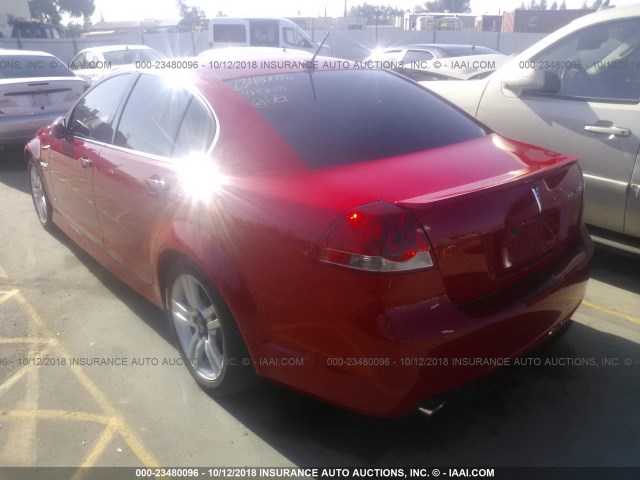 6G2ER57719L210296 - 2009 PONTIAC G8 RED photo 3