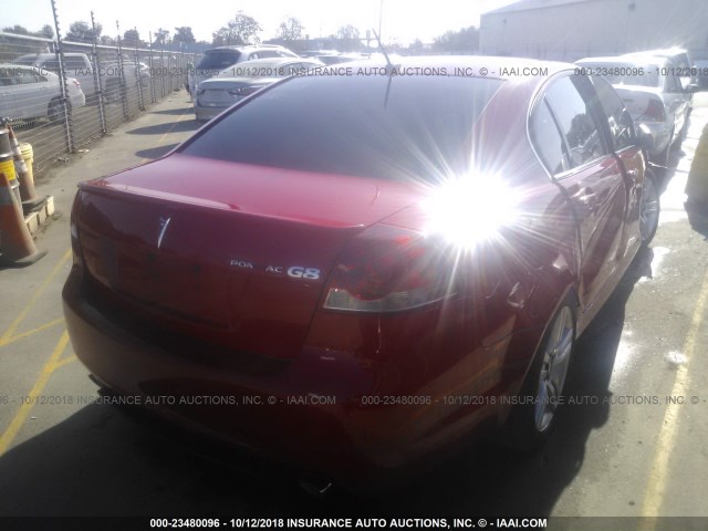 6G2ER57719L210296 - 2009 PONTIAC G8 RED photo 4