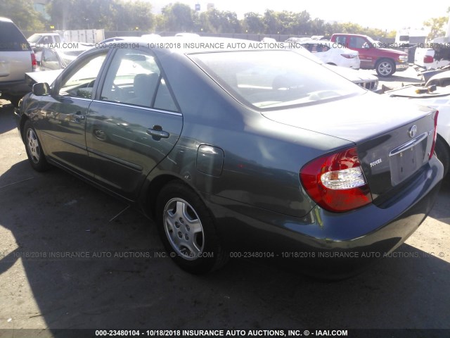4T1BF32K62U532884 - 2002 TOYOTA CAMRY LE/XLE/SE GREEN photo 3