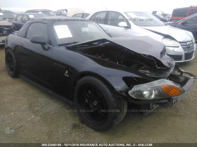 JHMAP1149YT006783 - 2000 HONDA S2000 BLACK photo 1