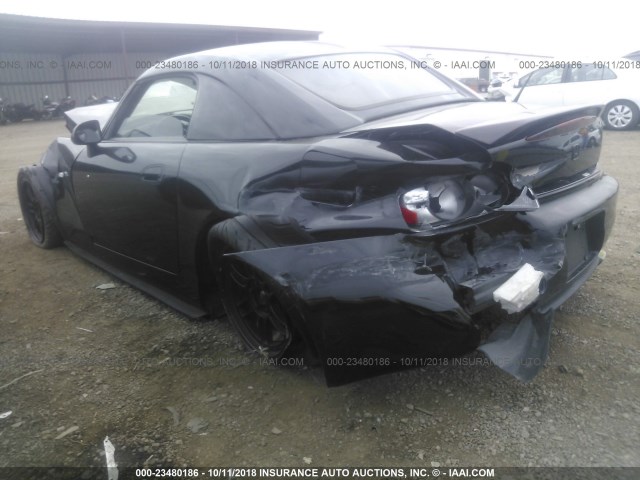 JHMAP1149YT006783 - 2000 HONDA S2000 BLACK photo 3