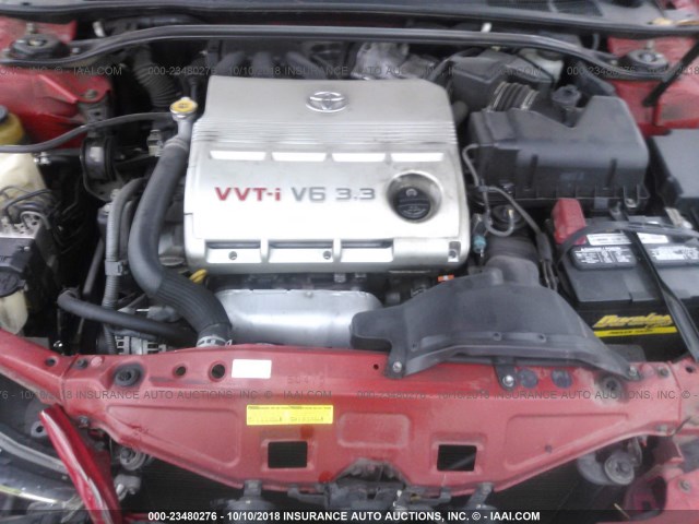 4T1FA38P47U129562 - 2007 TOYOTA CAMRY SOLARA SE/SLE წითელი ფოტო 10