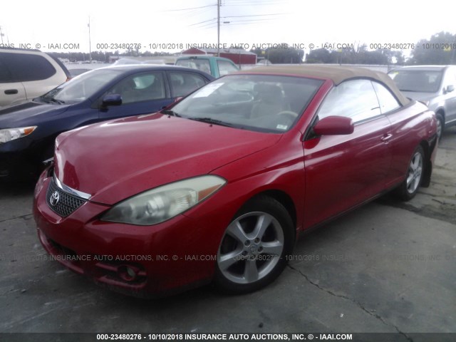 4T1FA38P47U129562 - 2007 TOYOTA CAMRY SOLARA SE/SLE წითელი ფოტო 2