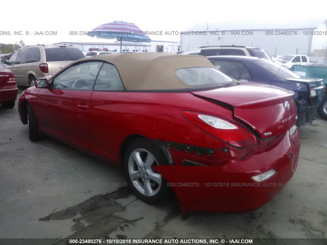 4T1FA38P47U129562 - 2007 TOYOTA CAMRY SOLARA SE/SLE წითელი ფოტო 3