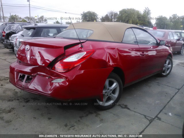 4T1FA38P47U129562 - 2007 TOYOTA CAMRY SOLARA SE/SLE წითელი ფოტო 4