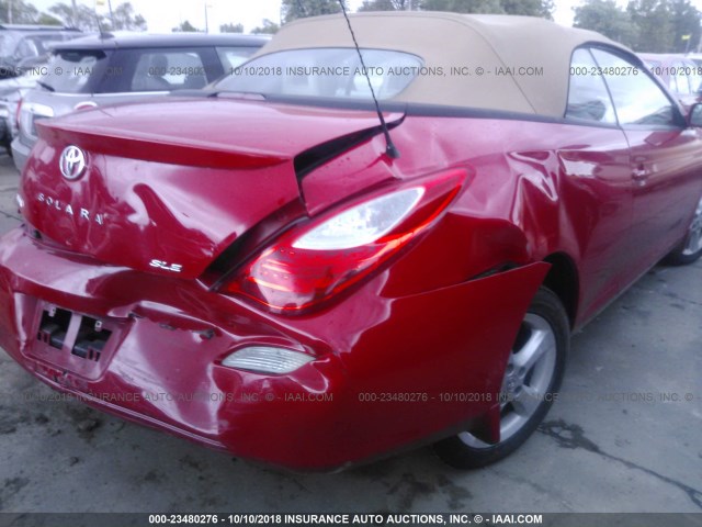 4T1FA38P47U129562 - 2007 TOYOTA CAMRY SOLARA SE/SLE წითელი ფოტო 6