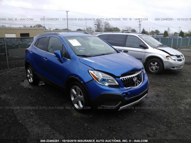 KL4CJASBXFB052404 - 2015 BUICK ENCORE BLUE photo 1