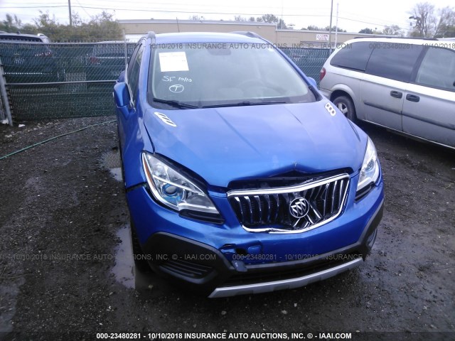 KL4CJASBXFB052404 - 2015 BUICK ENCORE BLUE photo 6