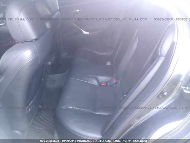 JTHCK262085019270 - 2008 LEXUS IS 250 GRAY photo 8