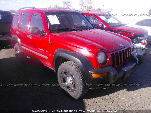 1J4GL48K03W712748 - 2003 JEEP LIBERTY SPORT/FREEDOM RED photo 1