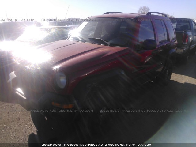 1J4GL48K03W712748 - 2003 JEEP LIBERTY SPORT/FREEDOM RED photo 2