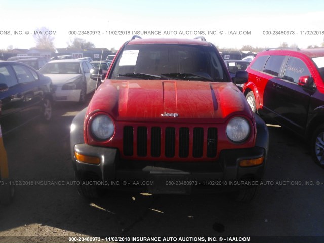 1J4GL48K03W712748 - 2003 JEEP LIBERTY SPORT/FREEDOM RED photo 6