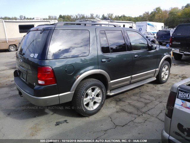 1FMZU74W63UC46983 - 2003 FORD EXPLORER EDDIE BAUER GREEN photo 4