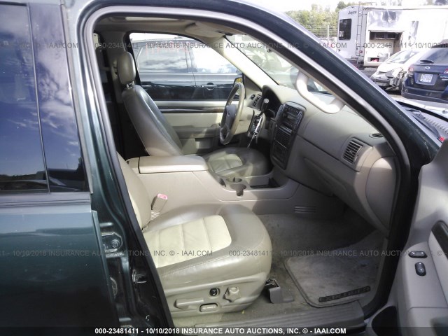 1FMZU74W63UC46983 - 2003 FORD EXPLORER EDDIE BAUER GREEN photo 5