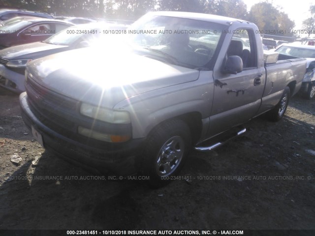 1GCEC14W2XE157365 - 1999 CHEVROLET SILVERADO C1500 GRAY photo 2