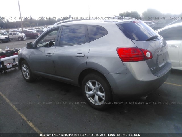 JN8AS58V88W132688 - 2008 NISSAN ROGUE S/SL SILVER photo 3