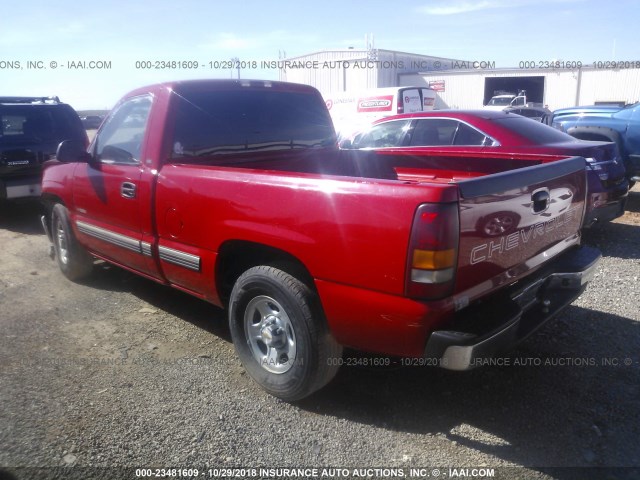 1GCEC14W62Z204298 - 2002 CHEVROLET SILVERADO C1500 RED photo 3