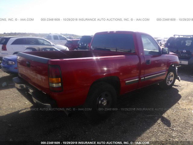 1GCEC14W62Z204298 - 2002 CHEVROLET SILVERADO C1500 RED photo 4