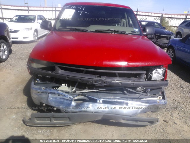 1GCEC14W62Z204298 - 2002 CHEVROLET SILVERADO C1500 RED photo 6