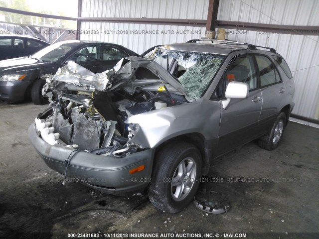 JTJGF10U410086451 - 2001 LEXUS RX 300 SILVER photo 2