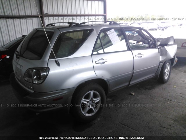 JTJGF10U410086451 - 2001 LEXUS RX 300 SILVER photo 4