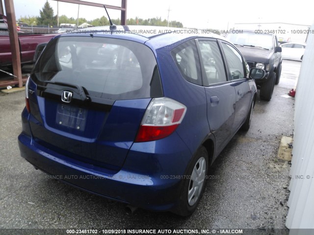 JHMGE8H35DC017375 - 2013 HONDA FIT BLUE photo 4