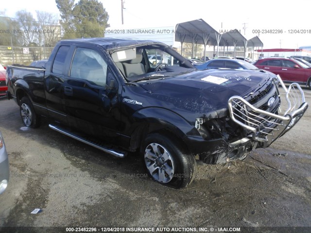 1FTFX1CF2DFB63702 - 2013 FORD F150 SUPER CAB BLACK photo 1