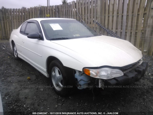 2G1WX15K629136690 - 2002 CHEVROLET MONTE CARLO SS WHITE photo 1