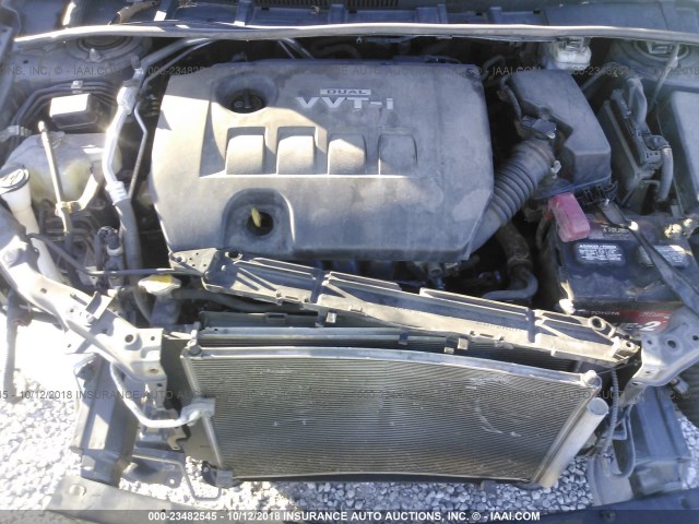 2T1BU4EE3AC331459 - 2010 TOYOTA COROLLA S/LE/XLE GRAY photo 10