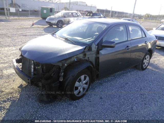 2T1BU4EE3AC331459 - 2010 TOYOTA COROLLA S/LE/XLE GRAY photo 2