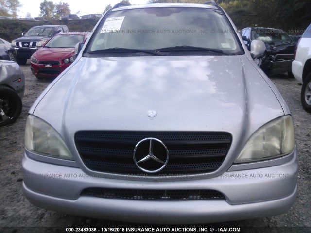 4JGAB54E21A243771 - 2001 MERCEDES-BENZ ML 320 SILVER photo 6