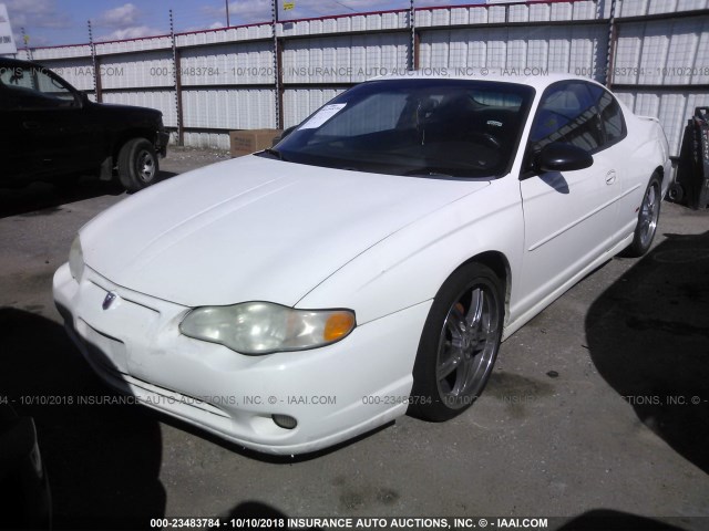 2G1WX12K849215351 - 2004 CHEVROLET MONTE CARLO SS თეთრი ფოტო 2