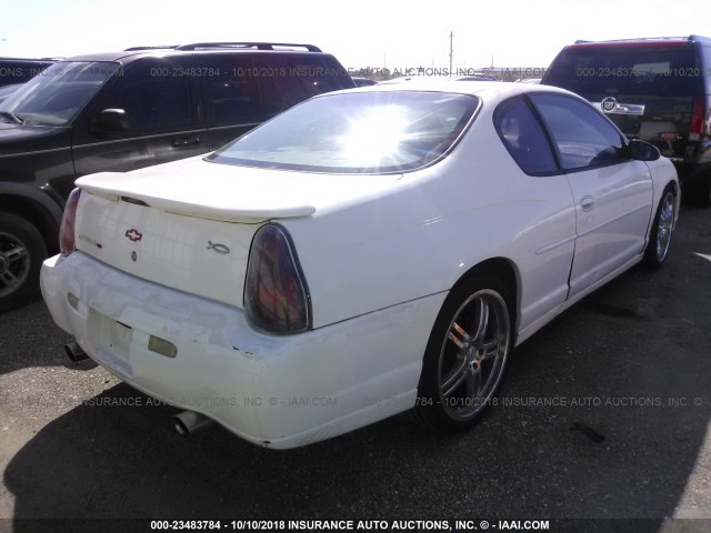 2G1WX12K849215351 - 2004 CHEVROLET MONTE CARLO SS თეთრი ფოტო 4